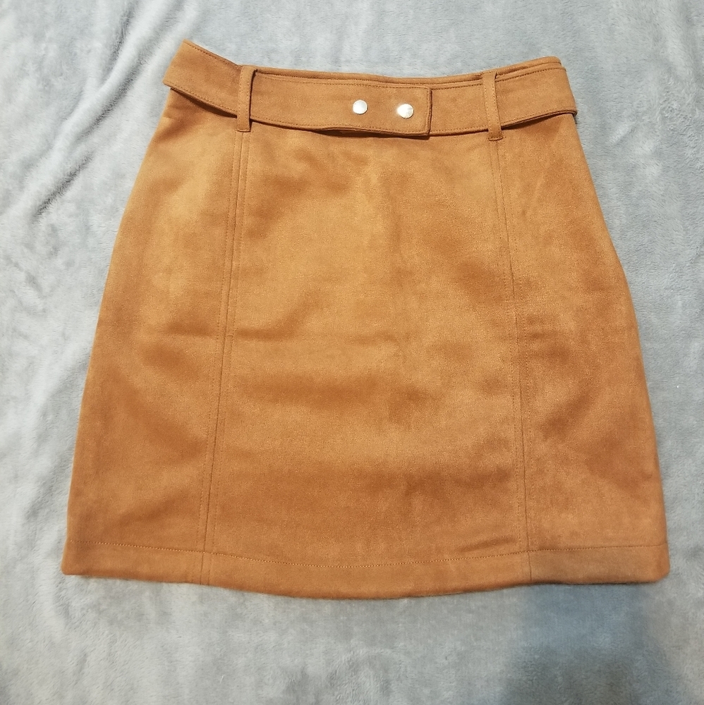 Faux Suede Skirt